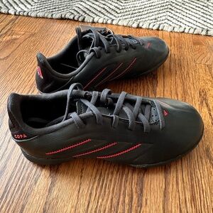 Adidas Kids NWT Black and Red Indoor Turf Copa Soccer Shoes, Size 12